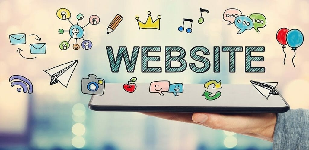 website graphic with doodles on top of closed computer