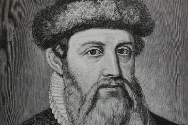 Etching of the orginal Gutenberg