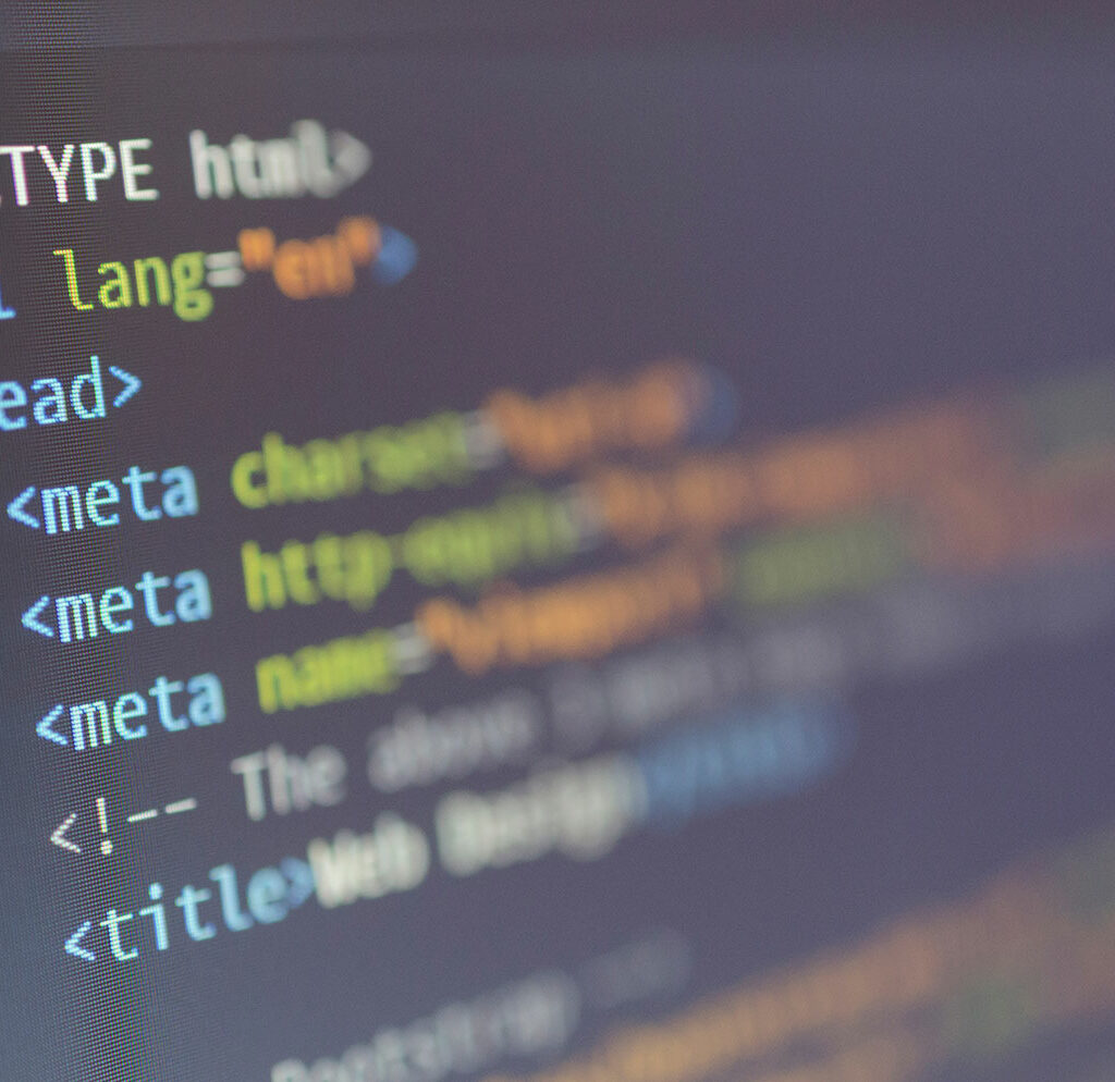 HTML code that is colorful on black screen