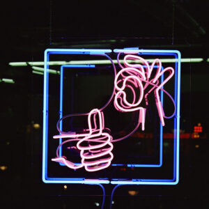 thumbs-up-okay-symbol-in-neon