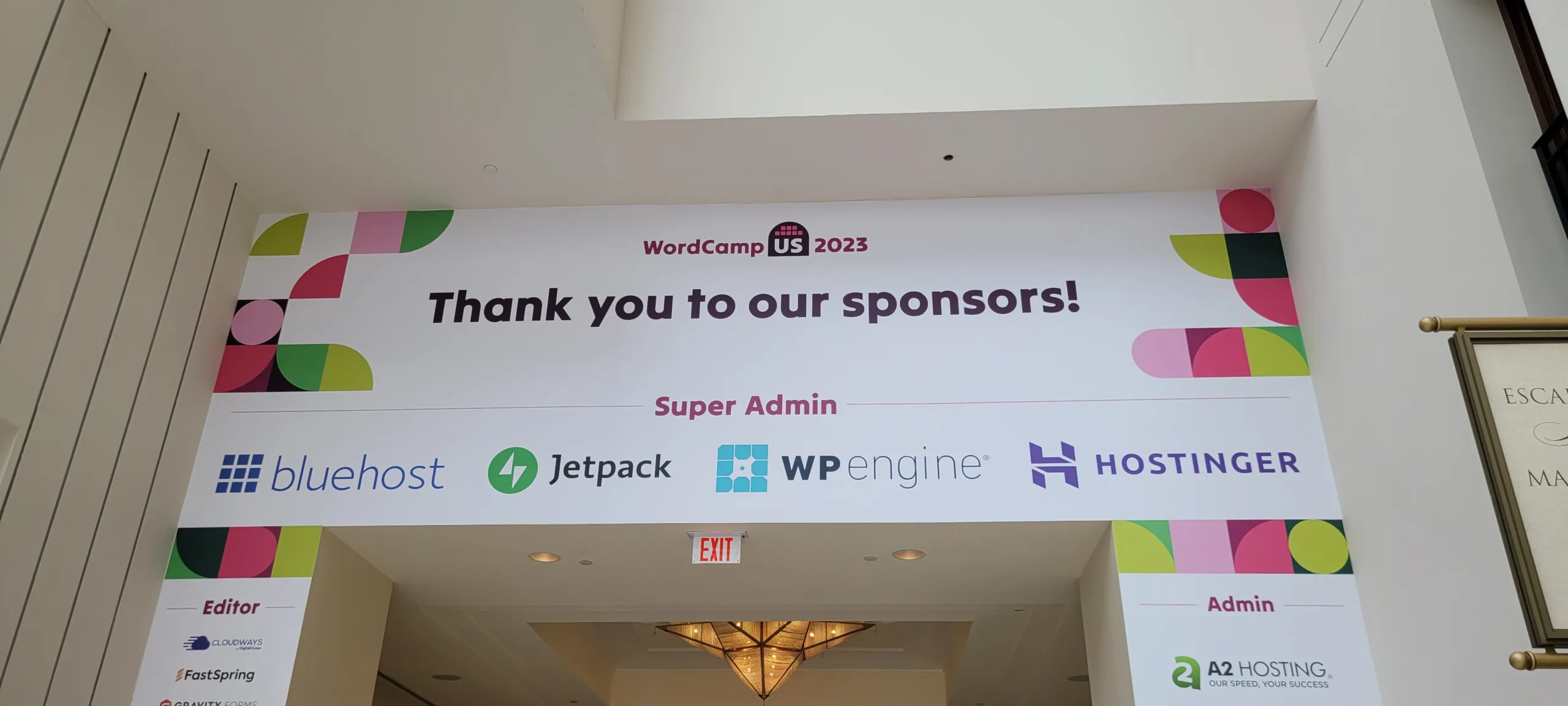 The entrance to the area at the Gaylord National Resort where WordCamp was hosted this year.