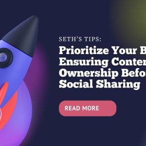 Seth's Tip - Blog then Social